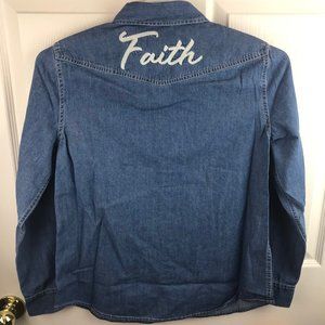 NWT Draper James Faith Chambray Shirt Size 10